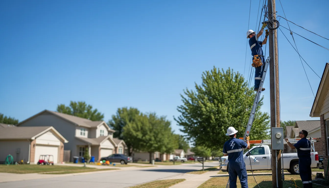 Residential electrician providing installation services in Downing, WI